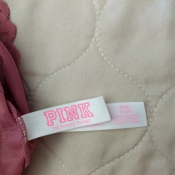 PINK Rose Color Lace Bralette - Picture 5 of 5